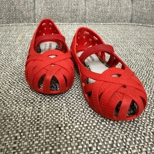 Mini Melissa Wu Kids Red Sandals